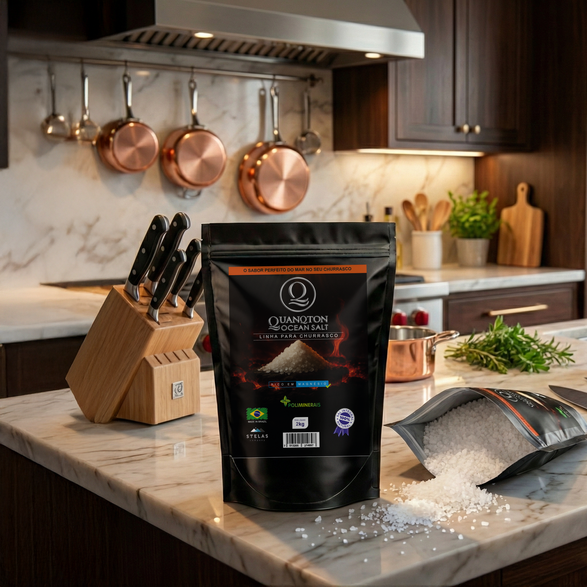 QuanQton Ocean Salt integral – Churrasco 2Kg